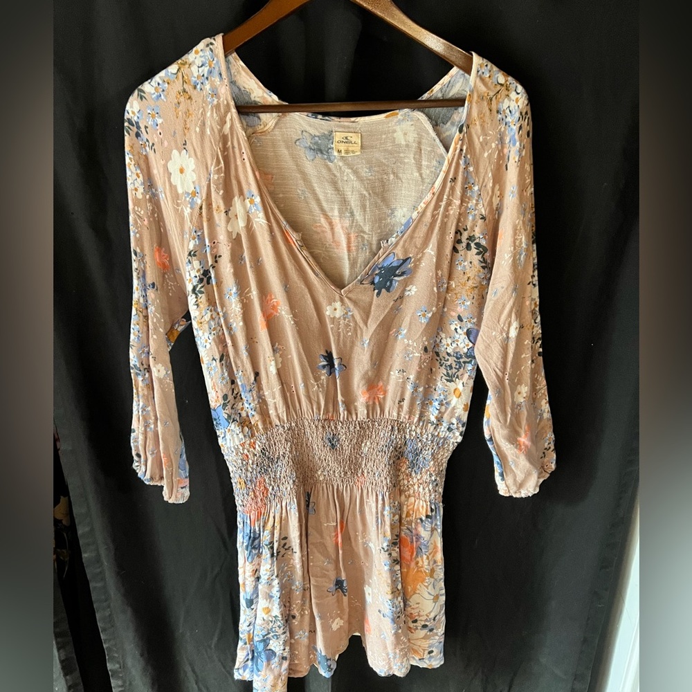 Short, floral O’Neill summer dress.